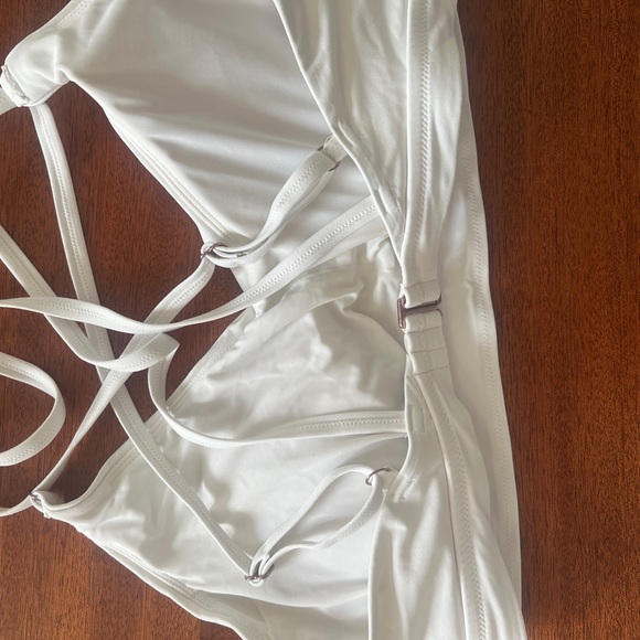 CALIA White Bikini Set XL — Strappy Top & Mid-Rise Bottom NWT - Picture 5 of 12